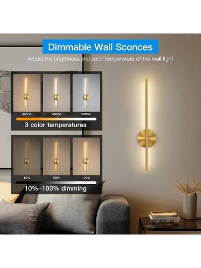 Moderne LED Rechargeable Magnetic Wand Lamp Home Fixtures Minimalist USB Zwart 50/80cm Sconce Remote Stepless Dimming Aluminium Charging ation Aisle Coffee Shops Entrance Staircase Living Room Kitchen Isl Bedroom Bedside Hallway Luxe view 3