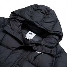 Nike Chaqueta acolchada con capucha para hombre AS M NK TF CLUB PARKA 650 Fill Down, cómoda, esponjosa, ligera, casual, adecuada para ir al trabajo, uso diario, actividades al aire libre y viajes - Blanco y negro - Ver 4