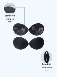 2pairs Bra Reusable Strapless Front Clasp Nipple Patches Women Backless Strapless Bra Seamless Self-Adhesive Silicone Nipple Cover Boob Pads Sticker Wedding Dress Lingerie - 杏子 2 - 查看 6