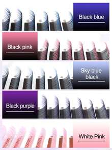 CoMango 12 Rows Mixed 8-15mm Ombre 5D Floral False Eyelashes, 0.07mm Fan-Shaped Premade Fluffy Natural Eyelash Extensions, Wholesale - trái cam - Xem 3