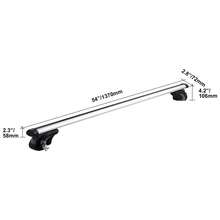 Barras transversales para portaequipajes de techo universales  , barras transversales para portaequipajes de techo de aluminio de 54", se adaptan a rieles laterales elevados existentes con espacio, capacidad de carga de 200 lb, barras transversales ajustables con cerraduras, para SUV, sedanes y furgonetas - 54" - Ver 10