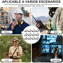 HHMIDS Juego de 12 Pack Walkie Talkie Auricular, Walkie Talkie Auricular con Micrófono, Auriculares de Tubo Acústico Transparente de 2 Pines, Compatible con, Linton, - 12 piezas - Ver 9