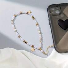 1pc Star Shaped Phone Charm, ABS Resin Fashion Pendant With Hanging Strap, Universal Phone Accessory - 彩色 - 查看 8