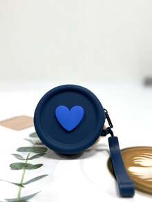 1 pieza Monedero de silicona de estilo simple, bolsa de almacenamiento de gran capacidad y forma redonda, bolsa de color sólido, adecuada para auriculares, cables de datos, lápiz labial, monedas, llaves, etc., tacto suave, fácil de limpiar y cuidar, simple y ligera, espacio razonable, alta portabilidad, adecuada para el hogar, el trabajo, las salidas y los viajes.