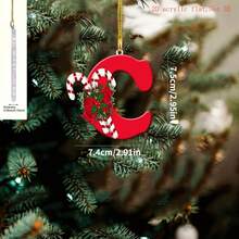 1 pièce Lettre anglaise plate en acrylique pour décoration suspendue, décoration d'arbre de Noël pour la maison et les fêtes, cadeau de vacances - sans pile nécessaire, décoration d'arbre de Noël, décoration de fête du Nouvel An, ornement suspendu, convient pour la décoration d'intérieur hivernale et les célébrations de vacances, fête de festival, fête de Noël, décoration de chambre, décoration de vacances, décoration de festival, faveur de fête, décoration de fête de Noël amusante, Joyeux Noël, Bonne année, décoration de Noël, cadeau de Noël parfait pour les amis