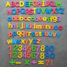 26-79pcs Magnetic English Letters And Numbers Fridge Magnets, Educational Teaching Aids, Suitable For Home Decor, Refrigerator Magnets, Holiday Decoration, Graduation Ceremony, Halloween, Christmas (Random Color For This Batch) - Multicolor - View 4