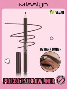 Misslyn Precise Eyebrow Liner, Fills Brows, Contours, Combs, Tames, Highly Pigmented, Blendable Pencil Fill And Defined Brows, Natural Eyebrow Shape, Soft Formula, Long Lasting, Highly Pigmented - Cruelty Free, Y2K Makeup Party Beach Travel Holiday Camping Outdoors Present Rose Fashion Girl New Year Cosmetic Cosplay Best Trip Festivals Color Fancy Campus School Charm Vibe Cny Chinese New Year, Valentine's Day Gifts,Vegan,Cruelty Free