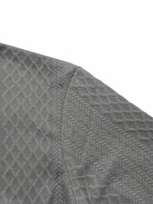 Men's Casual Contrast Color Stand Collar Sweatshirt, For Fall, Long Sleeve Top - Dark Grey - View 6