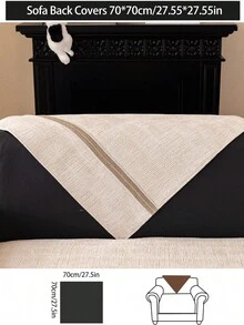 1 件四季沙发垫套，现代简约防滑沙发座椅保护套，防尘可洗沙发套，柔软时尚的奶油色，宠物友好，适合 L 型沙发和 1/2/3/4 座沙发 - 米色 - 查看 17