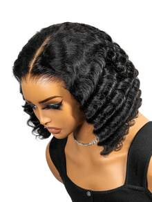 OQ Hair Wear To Go 免膠 7x5 HD 蕾絲前假髮 深波浪自然黑 180% 密度 8-14 吋頂級真髮 適合女性日常配戴 免運費 預剪預拔未加工真髮 - SNatural - 查看 7