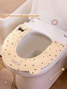 1件/套 U型马桶坐垫，防水、保暖、可水洗泡沫马桶垫，适用于家庭、孕妇浴室装饰、浴室用品、家居用品、浴室配件、马桶工具
