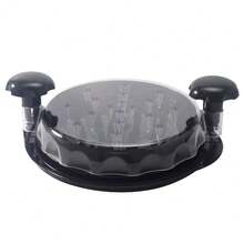 Chicken Shredder 8 Inches Chicken Breast Shredder Tool Cooked Meat Shredder With Clear Lid, Ergonomic Design,Auti-Slip, Easy To Clean, Chicken Shredder Tool Twist Chicken Grinder  Chicken Shredder Large Chicken Breast Shredder Tool Twist With Brush&Fork, Visible Meat Shredder Machine, Strong Anti-Slip Strip, Ergonomic Handle,Suitable For Pork Beef Chicken - 黑色 - 查看 8