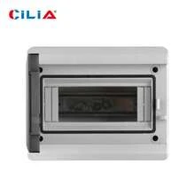 CILIA Caja de disyuntores de 8 vías, caja de protección de distribución con cubierta de caja de disyuntores de plástico PC, caja de disyuntores eléctricos en miniatura, diseño de carcasa de plástico transparente, para uso en interiores, exteriores, paredes, hogar, jardín o uso al aire libre