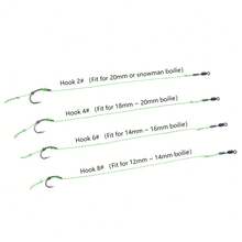 6 件套鲤鱼钓鱼配件毛钓组带倒刺鱼钩鱼线准备绑鲤鱼鱼饵钓鱼快速更换钩链连接器渔具