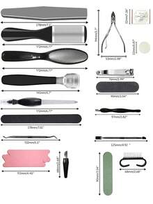 25-In-1 Pedicure Set, Professional Foot Care Tools Including Foot File, Callus Remover, Suitable For Home And Salon Care