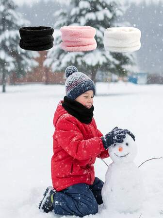 Infant Fleece Neck Warmer, Toddler Neck Protection, Children Comfortable & Fashionable Scarf, Unisex For Baby Boys & Girls, Winter