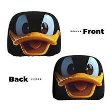 2pcs Personalized Car Headrest Covers, Double-Sided Printed - Fits All Models, No Filling Design, Easy Installation - Funny Car Interior Decor For Male/Female Drivers/Passengers - Durable Fabric Car Seat Headrest Protectors - Multicolor - View 4