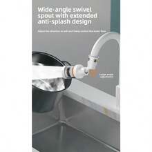 Filtro de grifo giratorio 360°, sistema de purificación profunda de 6 capas anti-salpicaduras y ahorro de agua, extensión de filtro de agua para el hogar universal con cartucho de filtro visible, apto para agua fría y caliente, sistema de filtración preciso mejorado de 6 capas, el algodón PP bloquea eficazmente las partículas grandes como el barro y el óxido, la segunda capa de carbón activado absorbe profundamente el cloro residual y otras impurezas, asegurando que cada gota de agua sea talla grande pura.