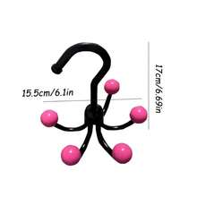 1/3件多功能可旋转6爪挂钩，家用胸罩肩带挂钩，衣柜整理架，包包挂钩 - 彩色 - 查看 2