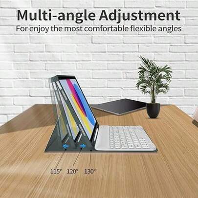 TenYide 2-In-1 Ultra-Thin Bluetooth Keyboard + Tablet Protective Case, Foldable Stand Tablet Cover With Keyboard, Tablet Protective Case With Keyboard Function, Stand Function, Folding Function, Paired With Tablet-Dedicated Magnetic Bluetooth Keyboard, Multiple Color Options