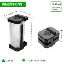 Collapsible Trash Bag Holder With Reinforced And Bonus Inner Storage Compartment, Portable Trash Can, Outdoor Waste Bin With 20 Bags Included Camping, RV, Picnic, And Home Use