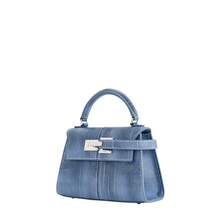 Bolsos de hombro para mujer, de moda, de piel, bolso de hombro para mujer con asa, cartera de viaje, clutch, bolso de hombro - Azul - Ver 3