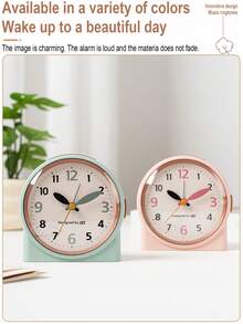 This 4.5-Inch Bedroom Music Alarm Clock Features Silent Operation And A Stylish Design That Easily Blends Into Your Bedroom, Office, Or Dorm Room, Making It The Perfect Addition To Any Space. It Features A Night Light And Snooze Function And Is Powered By Two AA Batteries (Batteries Not Included). - Multicolor - View 4