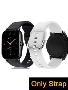 1PC 20mm 22mm Silicone Watch Band Compatible With Galaxy Watch 3/4/5/4 Classic/5 Pro (40mm/45mm/46mm), GT3/GT2 Pro, Amazfit GTR 3 Pro/GTS 4, Garmin Venu 2/Forerunner 255 Unisex Adjustable Wristband Fashionable Casual Comfortable Breathable Waterproof Sports Strap For Daily Wear, Gift, Parties, Back To School Smartwatch Accessory Perfect For Mother's Day Father's Day Gifts - Multicolor - View 36