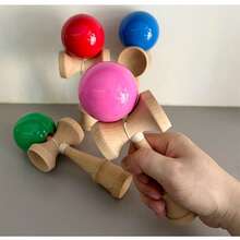 1pc 2025 New Kendama Skill Ball, Traditional Balance Game, Coordination Training, Gift For Boys/Girls, Birthday/Christmas/Holiday Gift - Multicolor - View 4