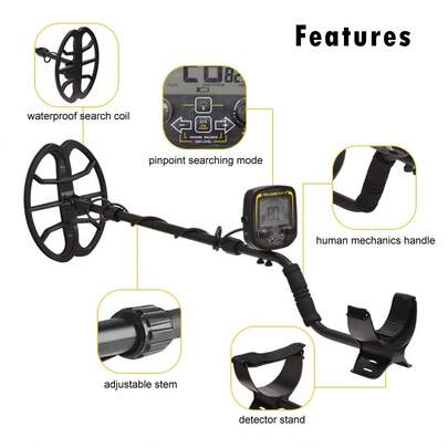 High Precision Waterproof Metal Detector, Smart Metal Type Identification, Treasure Hunting Instrument For Gold, Silver And Precious Metals