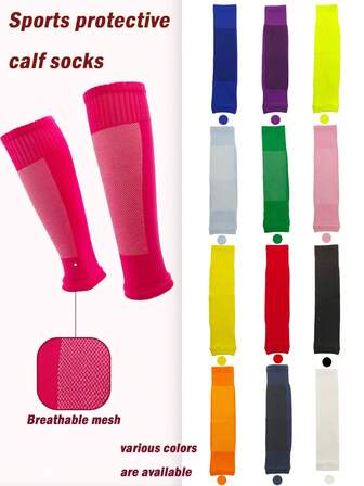 1 Pair Unisex Outdoor Sports Football Leg Sleeves, Comfortable With Mesh, Suitable For Sports Enthusiasts, Football, Basketball, Hiking, Running