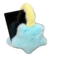 Winter Macaron Color Series Outdoor Cycling Warm Ear Muffs Plush Color-Block Five-Pointed Star Ear Covers Cold-Proof Headphone Style Ear Muffs For Women - Yellow - View 6
