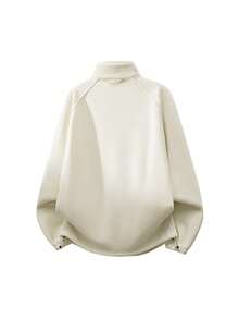 Women's Casual Versatile Outdoor Fleece Jacket, Warm Sherpa Pullover Top,Skiing