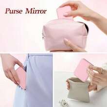 Travel & Vanity Mirror: Features 1X/3X Magnification, LED Lights, And A Double-Sided Folding Compact Design. Perfect For Home, Dorm, Or On-The-Go Use. A Great Gift For Any Woman - Hồng - Xem 4