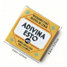 ADIVINA ESTO - Juego de cartas interactivo de adivinanzas en español, juego de mesa/cartas apto para toda la familia, excelente para regalos de Navidad, Halloween, cumpleaños o Año Nuevo - Amarillo - Ver 3