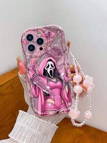 1pc Funda Protectora de Teléfono Negra Creativa con Diseño de Fantasma de Dólar 2D, Compatible con iPhone 16e 16 Pro Maxe 15ne 14, XR/7/8, Artística, a Prueba de Golpes, Compatible con iPhone 15 Pro Max, 13, 14, 11, Funda Suave, P12 - Estilo 1 (1 pieza) - Ver 3