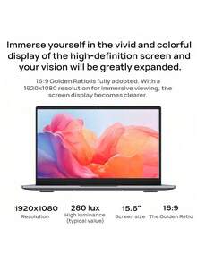 Lenovo P15H Laptop, Intel Core N150, 16GB RAM, 512GB SSD, 15.6" FHD Display, Wi-Fi 5, Bluetooth 5.0, 5000mAh Battery, HDMI, Type-C, Business Laptop, Lightweight For Office, Available In Gray