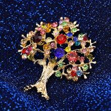 1 pieza Broche de árbol de Navidad con brillantes de rhinestone, una elección perfecta para agregar un ambiente festivo a cualquier atuendo. Esencial para combinar con bolsos y ropa. Color de rhinestone aleatorio y colorido - Multicolor - Ver 5