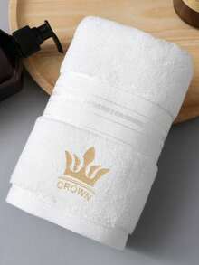 1 Stück/3 Stück/8 Stück moderner minimalistischer Baumwoll-Badetuch mit goldenem Linienstickerei, super weich & groß, schnelltrocknend, fusselarm, Saunatuch, hochabsorbierend, leicht & kompakt, Gästetuch, hochwertige Badezimmer-Accessoire, perfektes Geschenk für den Partner, Handtuch 34*34, Tuch 34*75, Badetuch 70*140