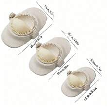 1/3件套饺子模具，3种尺寸饺子模具，可制作意大利饺子和馅饼，设计紧凑，多尺寸压模，结构坚固，高品质压模 - 多色 - 查看 7