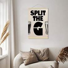 1幅复古啤酒杯帆布墙画海报，印有爱尔兰黑啤语录，饮酒主题墙饰，适用于客厅、办公室、卧室、走廊，无框。 - 彩色 - 查看 16