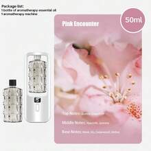 Automatic Aroma Diffuser - Home/Hotel Essential Oil Diffuser, Long-Lasting Room Fragrance Mist, Air Freshener For Office, Rechargeable, Desktop/Wall-Mountable, 5 Adjustable Modes, 6 Fragrance Oils (Ocean, Cologne, COCO, White Tea, White Peach Oolong, Pink Encounter, 7-Color Ambiance Lighting) - Multicolor - View 20