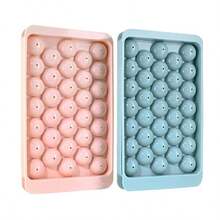 Ice Cube Tray, Spherical Ice Cube Mold, Homemade Edible Round Ice Ball, Refrigerator-Freezer Ice Cube Container, Silicone Ice-Making Helper - Nhiều màu - Xem 2