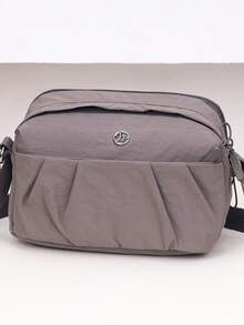 1pc Solid Color Fashionable Minimalist Nylon Zipper Closure Casual Backpack, Handheld & Shoulder Strap, Suitable For Spring, Summer, Autumn, Daily Use, Work, Business, Shopping Pouch - Multicolor - View 16