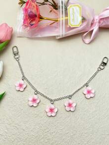 时尚包袋装饰挂链，休闲风格旅行行李吊饰，合金链条单肩包配件，金属单肩斜挎包短手柄替换吊饰，女士配饰，多种颜色树脂小花，适合搭配各种包袋款式，节日礼品包装饰 - 彩色 - 查看 11