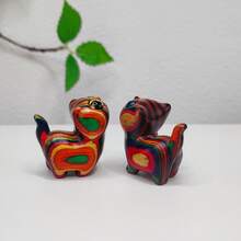 قطعة واحدة من تمثال القطة الخشبي اليدوي الجميل - نسيج خشبي طبيعي فريد، هدية مثالية للأصدقاء، لا يتطلب كهرباء (لون حبيبات الخشب عشوائي)