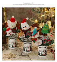 Meu coração derrete! Boneco de Papai Noel macio e fofinho, boneco de neve, enfeite artesanal cheio de poder de cura.