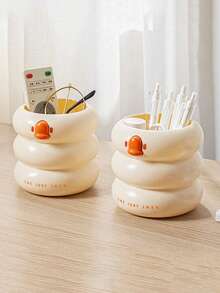 1 Stück kreative, süße Stifthalter, großvolumige Stifteaufbewahrungsbox für den Schreibtisch, Büro/Schule/Wohnheim Make-up Pinsel Organizer