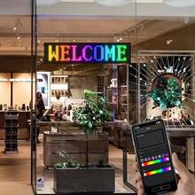 Programmable LED Display Board, Suitable For Commercial Displays And DIY Projects. 26-Inch * 4.13-Inch Animated Screen. 5V LED Signage Ideal For Shops, Bars, Parties, Celebrations, And Home Décor. Supports App And Remote Control Operation. - Colorful - View 6