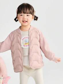 Balabala Tween Girl Lightweight Down Jacket Toddler Winter 2025 Waterproof & Warm - White Red - View 1